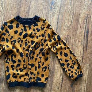 Who What Wear Cheetah Print Sweater